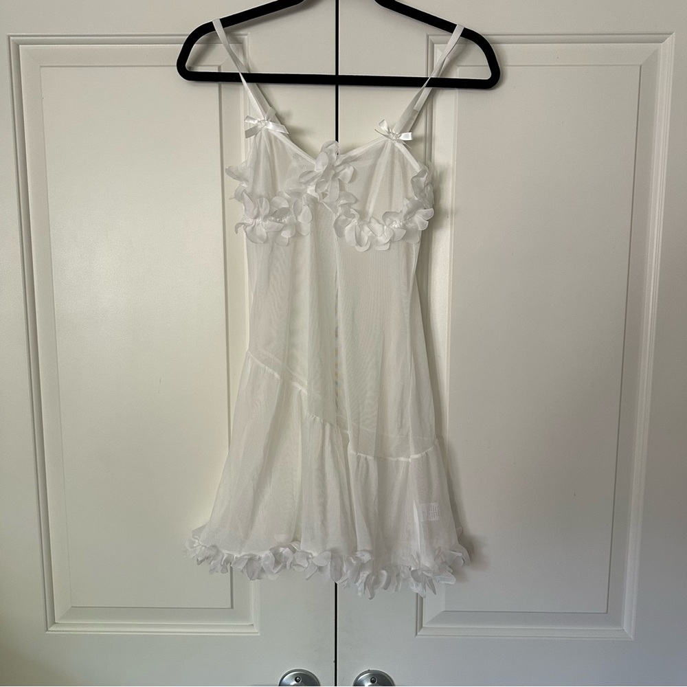 White lace slip